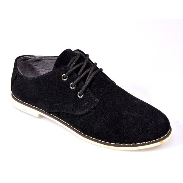 Chaussures en daim élégantes 611 noir le noir