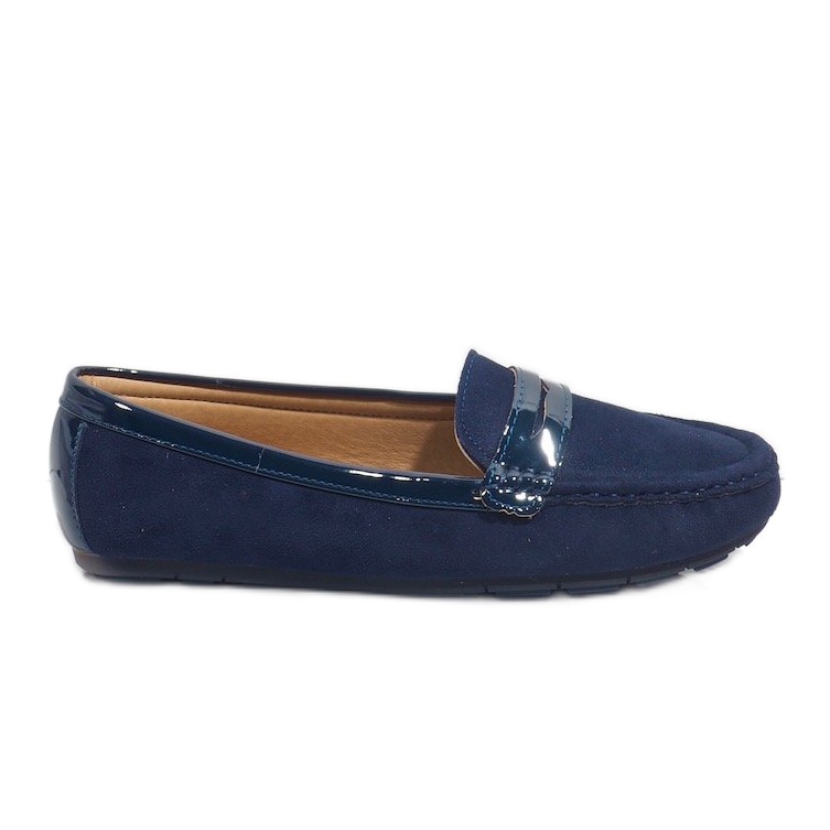 Mocassins bleu marine à boucle FM2958-3 Mocassins bleu marine à boucle FM2958-3
