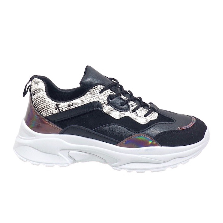 Chaussures de sport noires YL-18 multicolore
