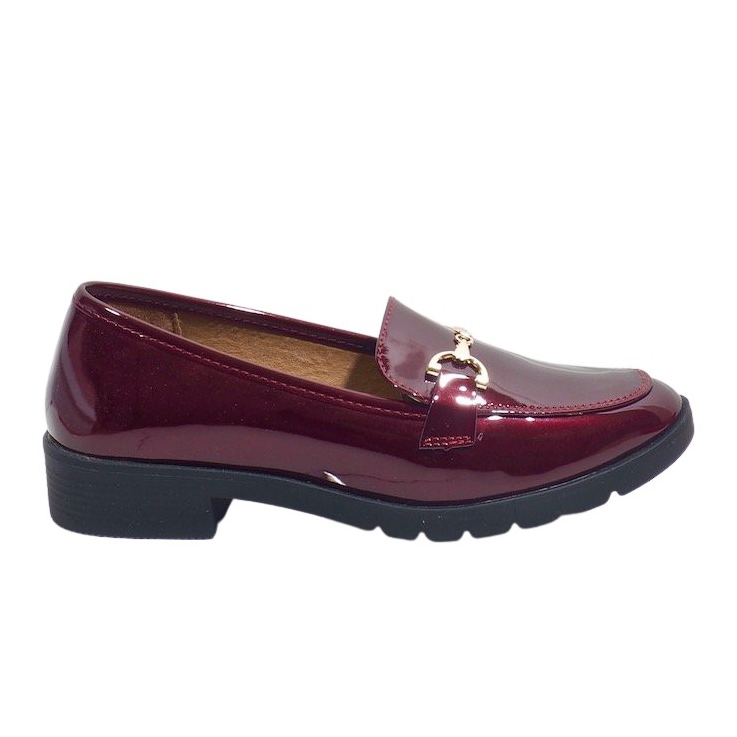 Chaussures femme mocassins rouges A9002 Chaussures femme mocassins rouges A9002