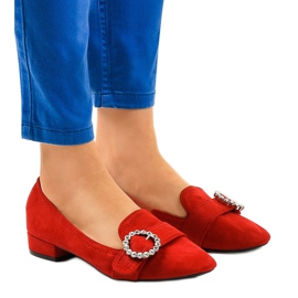 Escarpins en daim rouge L419 Escarpins en daim rouge L419