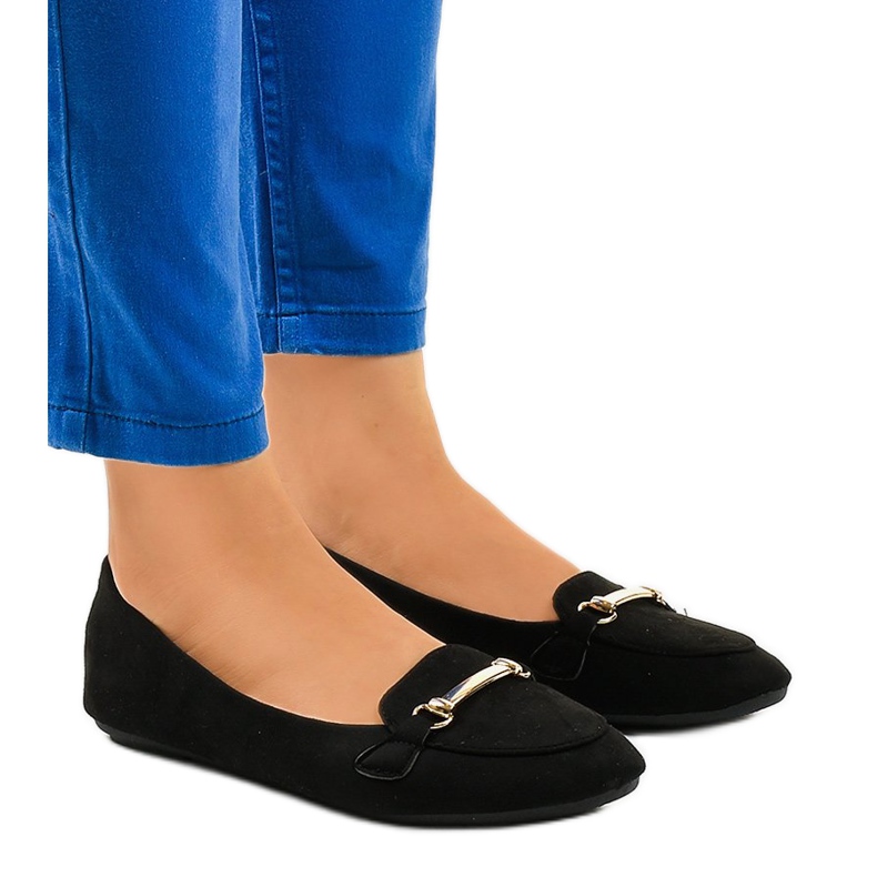Mocassins noirs ballerines 2S2018-56 le noir