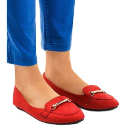 Ballerines mocassins rouges 2S2018-56