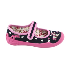 Chaussures enfant Befado 114X355 bleu marine rose gris