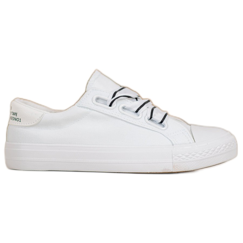 SHELOVET Baskets confortables en textile blanche SHELOVET Baskets confortables en textile blanche