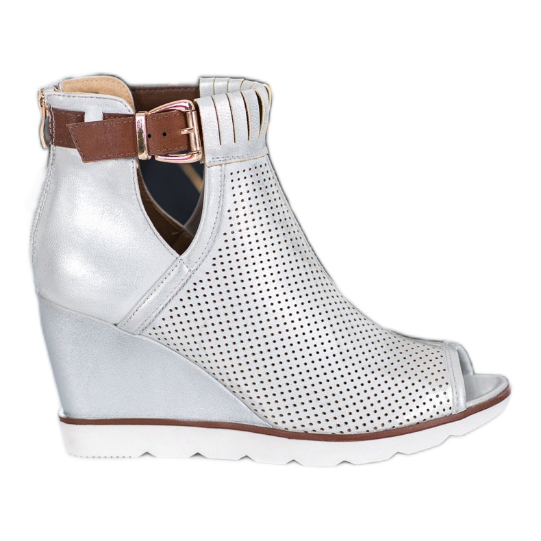 Filippo Bottines argentées gris