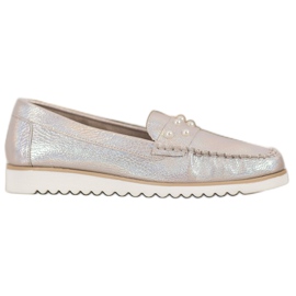 Sergio Leone Mocassins Avec Perles doré