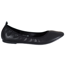 Goodin Ballerines noires avec cuir écologique le noir