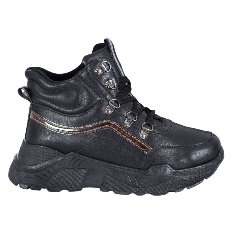Queentina Baskets chaudes le noir