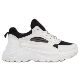 SHELOVET Baskets confortables blanc noir