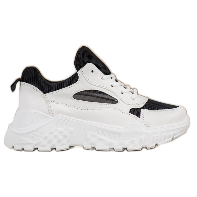 SHELOVET Baskets confortables blanche le noir