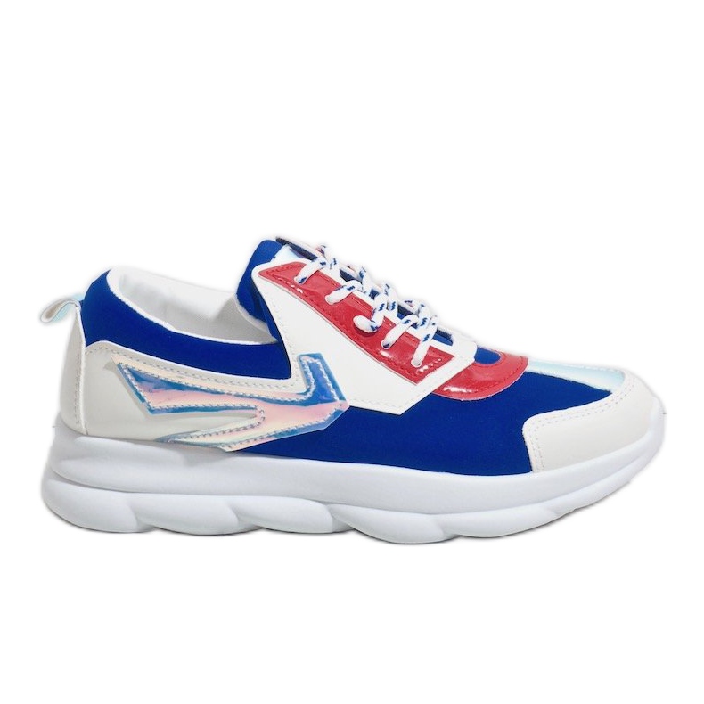 Baskets de sport blanches pour femmes W-3112 bleu multicolore Baskets de sport blanches pour femmes W-3112 bleu multicolore