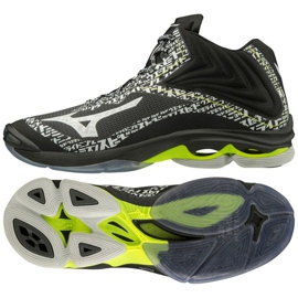 Mizuno Wave Lightning Z6 Mid M V1GA200698 chaussures de volley-ball le noir le noir Mizuno Wave Lightning Z6 Mid M V1GA200698 chaussures de volley-ball le noir le noir