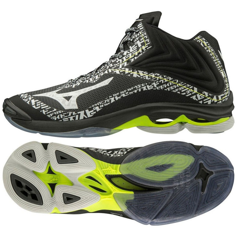 Mizuno Wave Lightning Z6 Mid M V1GA200698 chaussures de volley-ball le noir le noir