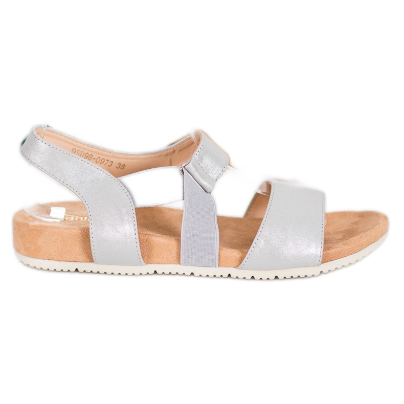SHELOVET Sandales argentées confortables gris SHELOVET Sandales argentées confortables gris