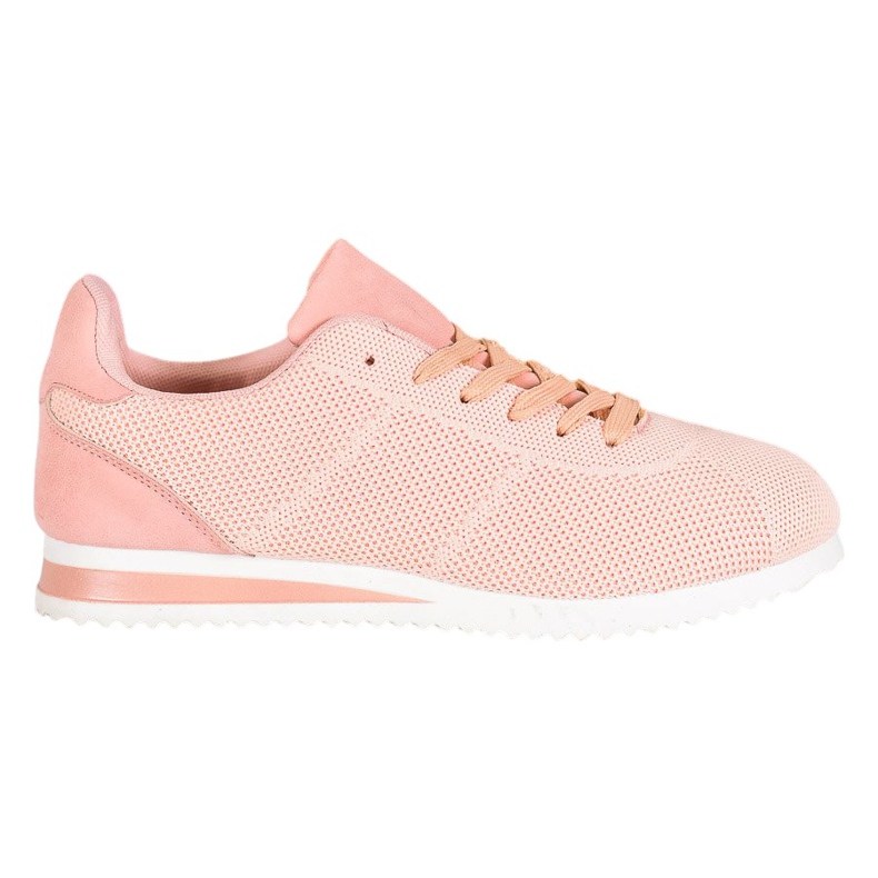 SHELOVET Chaussures attachées sur la plate-forme orange rose