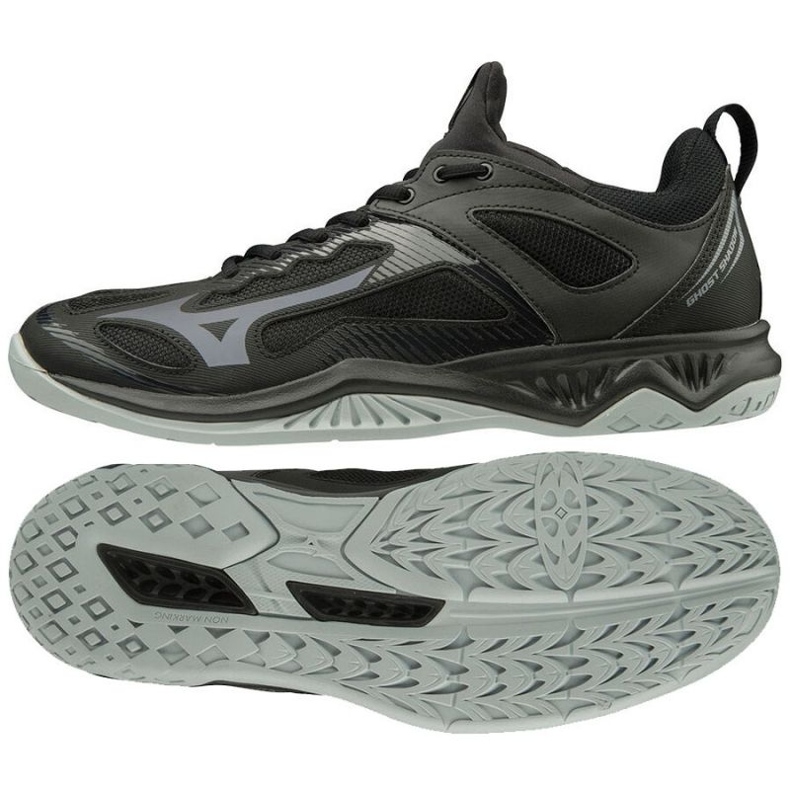 Chaussures de handball Mizuno Ghost Shadow M X1GA198097 le noir gris le noir