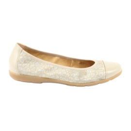 Caprice Ballerines a'la dentelle confortable cuir 22152 beige
