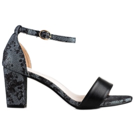 Goodin Sandales élégantes avec dentelle le noir Goodin Sandales élégantes avec dentelle le noir