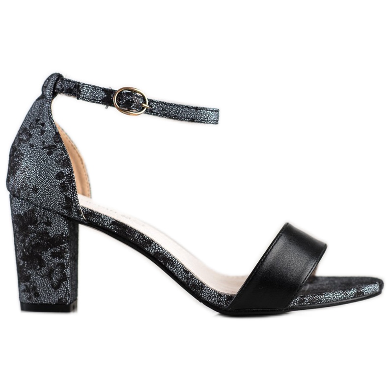 Goodin Sandales élégantes avec dentelle le noir Goodin Sandales élégantes avec dentelle le noir