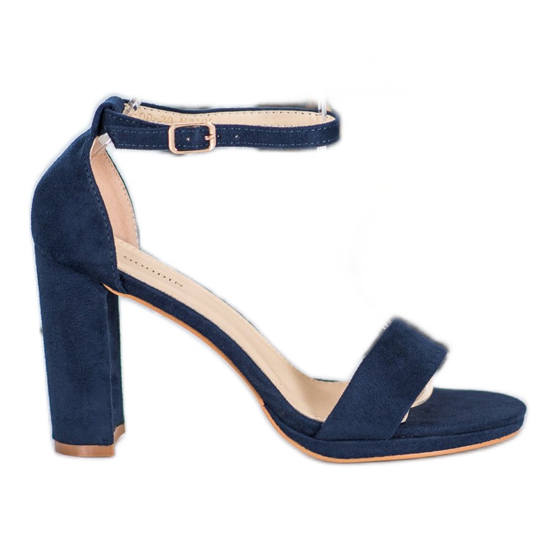 Goodin Sandales en daim sur un bar bleu