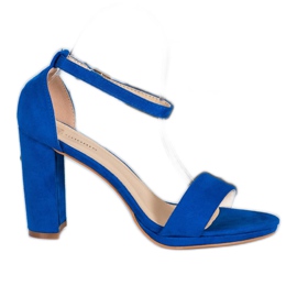 Goodin Sandales en daim sur un bar bleu