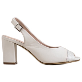 Sergio Leone Sandales à bout ouvert blanc