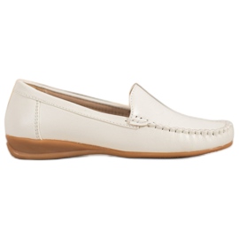 Primavera Mocassins en cuir écologique blanc