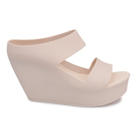Chaussures Compensées Ouvertes Meliski AE830 Beige