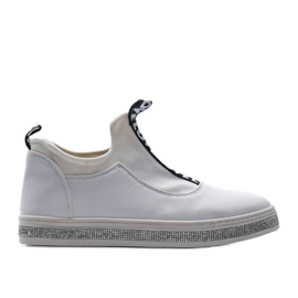 Baskets à enfiler blanches en lycra 1155-Y