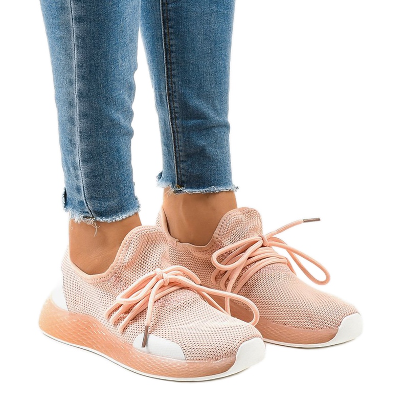 Chaussures de sport pour femmes roses B-6851 Chaussures de sport pour femmes roses B-6851
