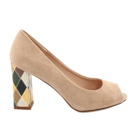 Escarpins en daim Sergio Leone PB135 beige