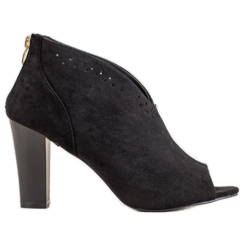 Bottes VINCEZA à bout ouvert le noir