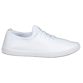 SHELOVET Baskets légères avec cuir écologique blanc