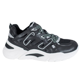 Small Swan Baskets confortables en cuir écologique noir