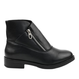 Bottines plates noires, bottines Chelsea isolées 20195-1