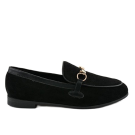 Mocassins noirs de ballerines JN57 le noir