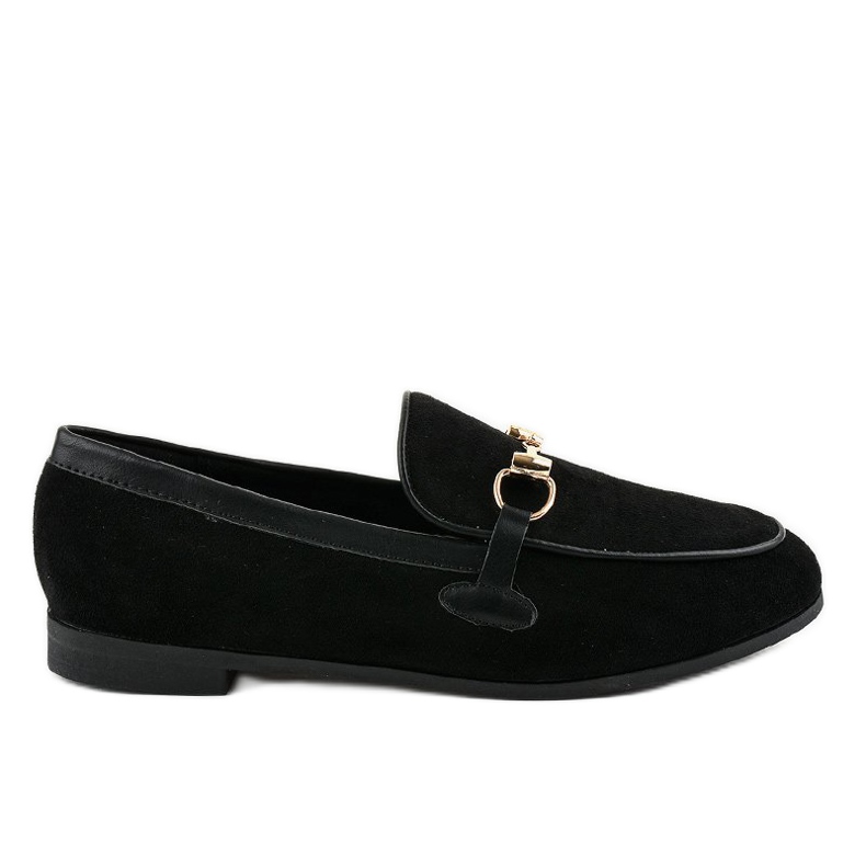 Mocassins noirs de ballerines JN57 le noir