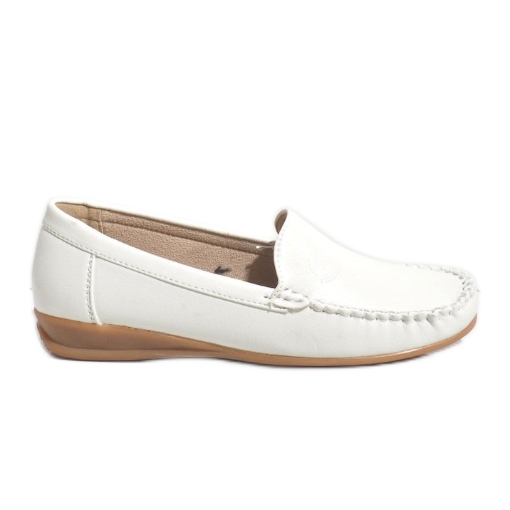 Mocassins compensés blancs 8-01 blanche