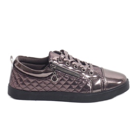 Baskets à la mode en argent foncé pour femmes R19-10 gris