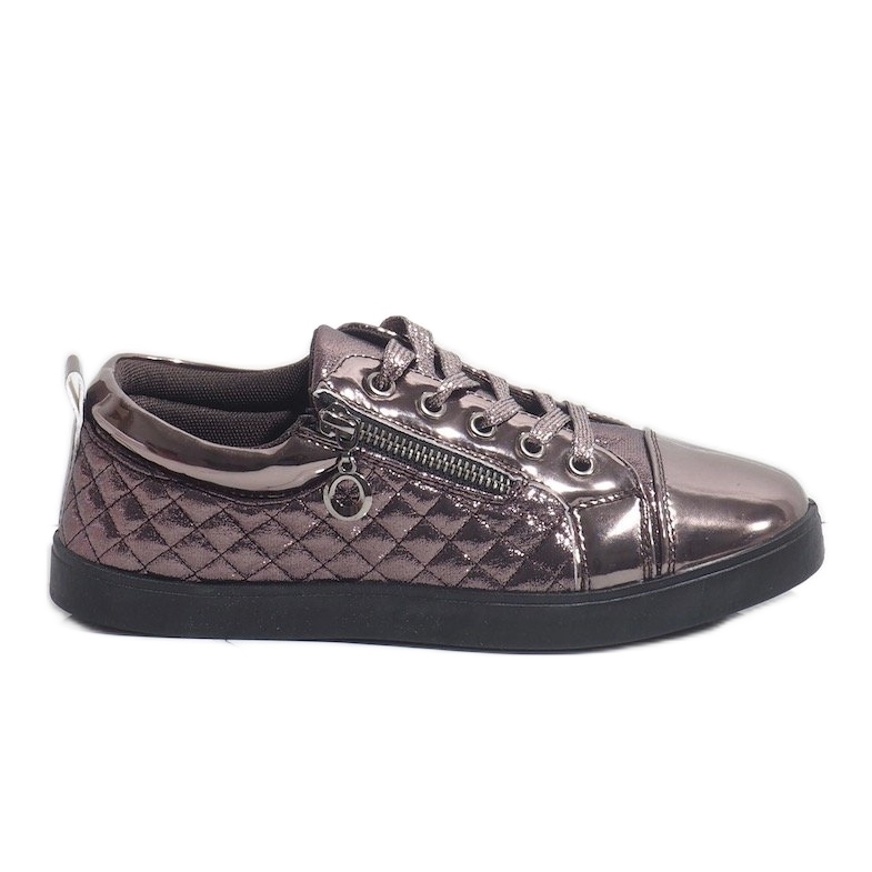 Baskets à la mode en argent foncé pour femmes R19-10 gris