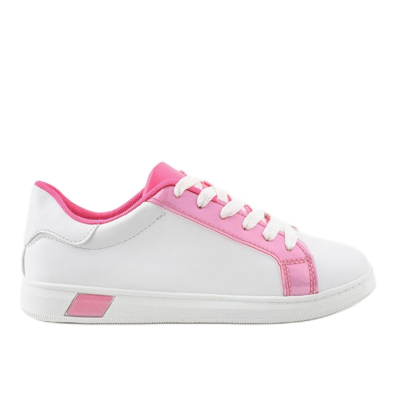 Baskets blanches W-3116 rose