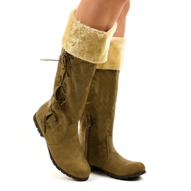 Bottes plates isolées marron AF1151 brun