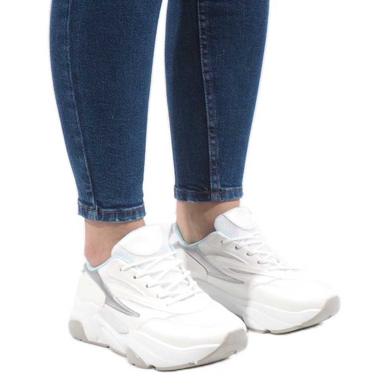 Baskets de sport blanches SX001-6 bleu Baskets de sport blanches SX001-6 bleu