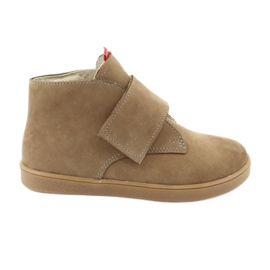 Bottines Velcro Mazurek 1101 beige foncé