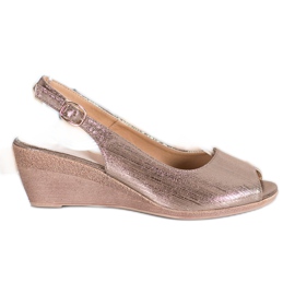 Sergio Leone Sandales dorées à bout ouvert