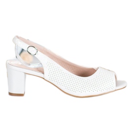 Sergio Leone Sandales Ajourées Sur Un Bar blanc