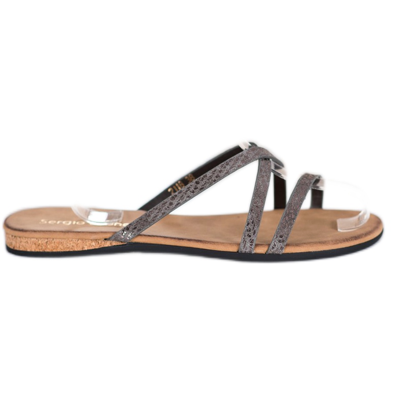 Sergio Leone Pantoufles élégantes gris