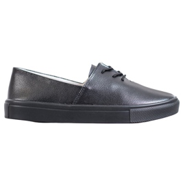 Filippo Baskets en cuir élégantes noir