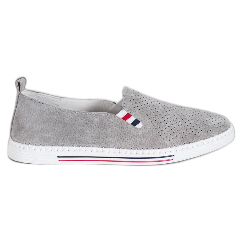 Filippo Baskets en cuir grises